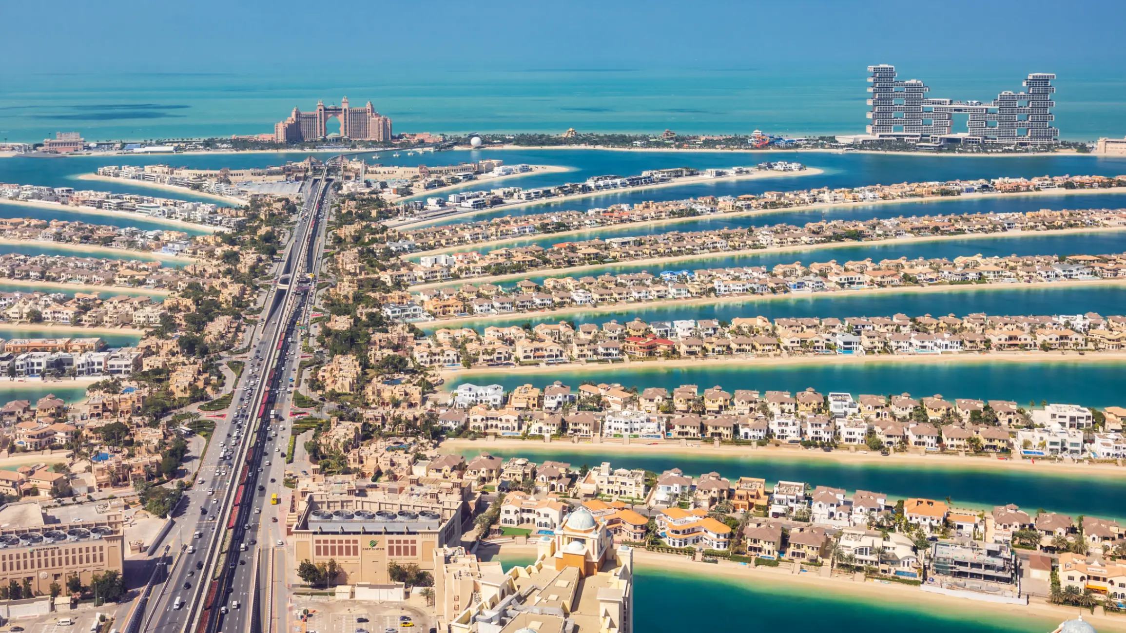View over the Palm Jumeirah in Dubai