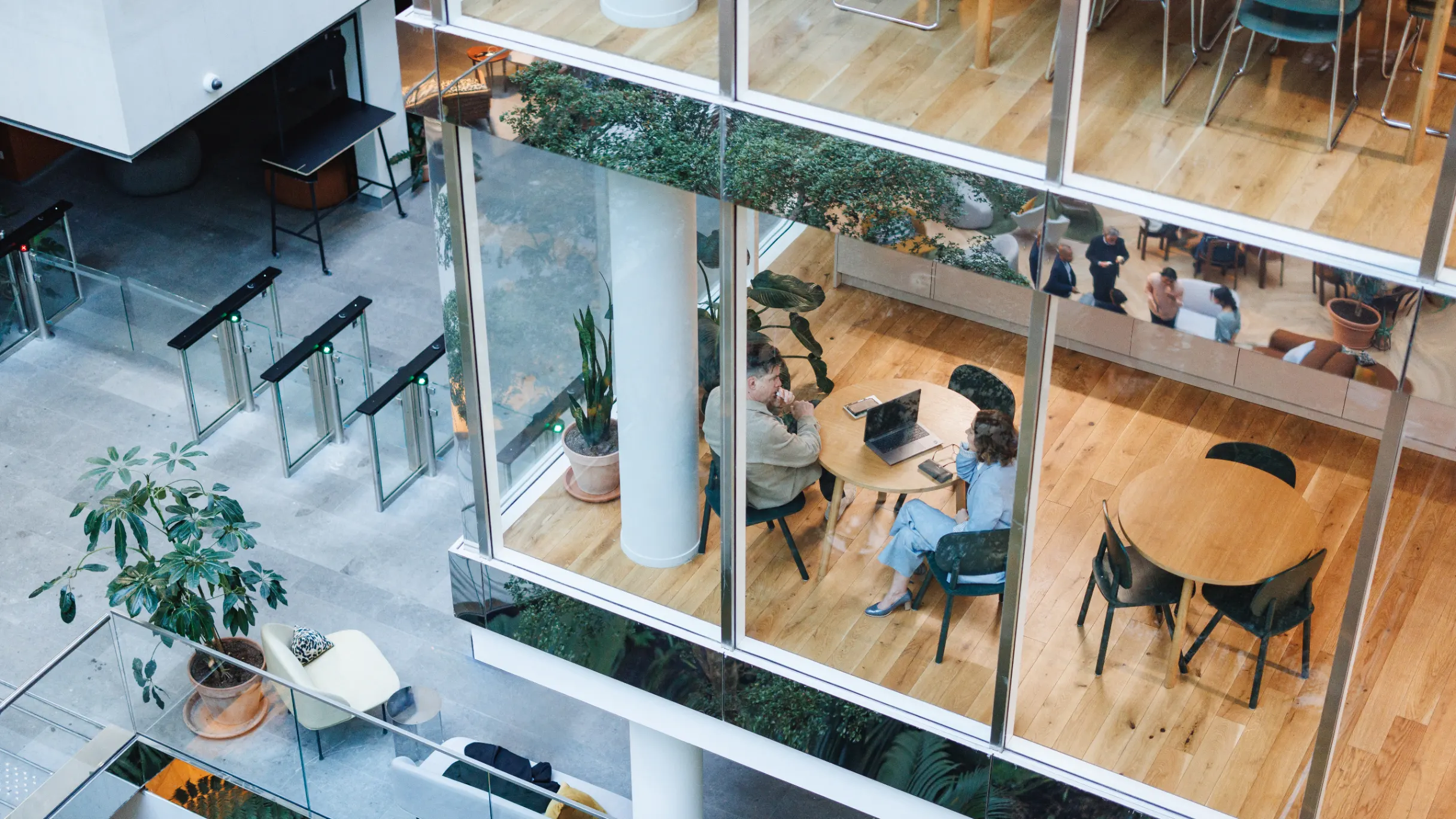 Diverse leaders in a modern office space